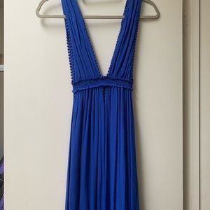 Lulus Royal Blue Maxi low cut with side vents